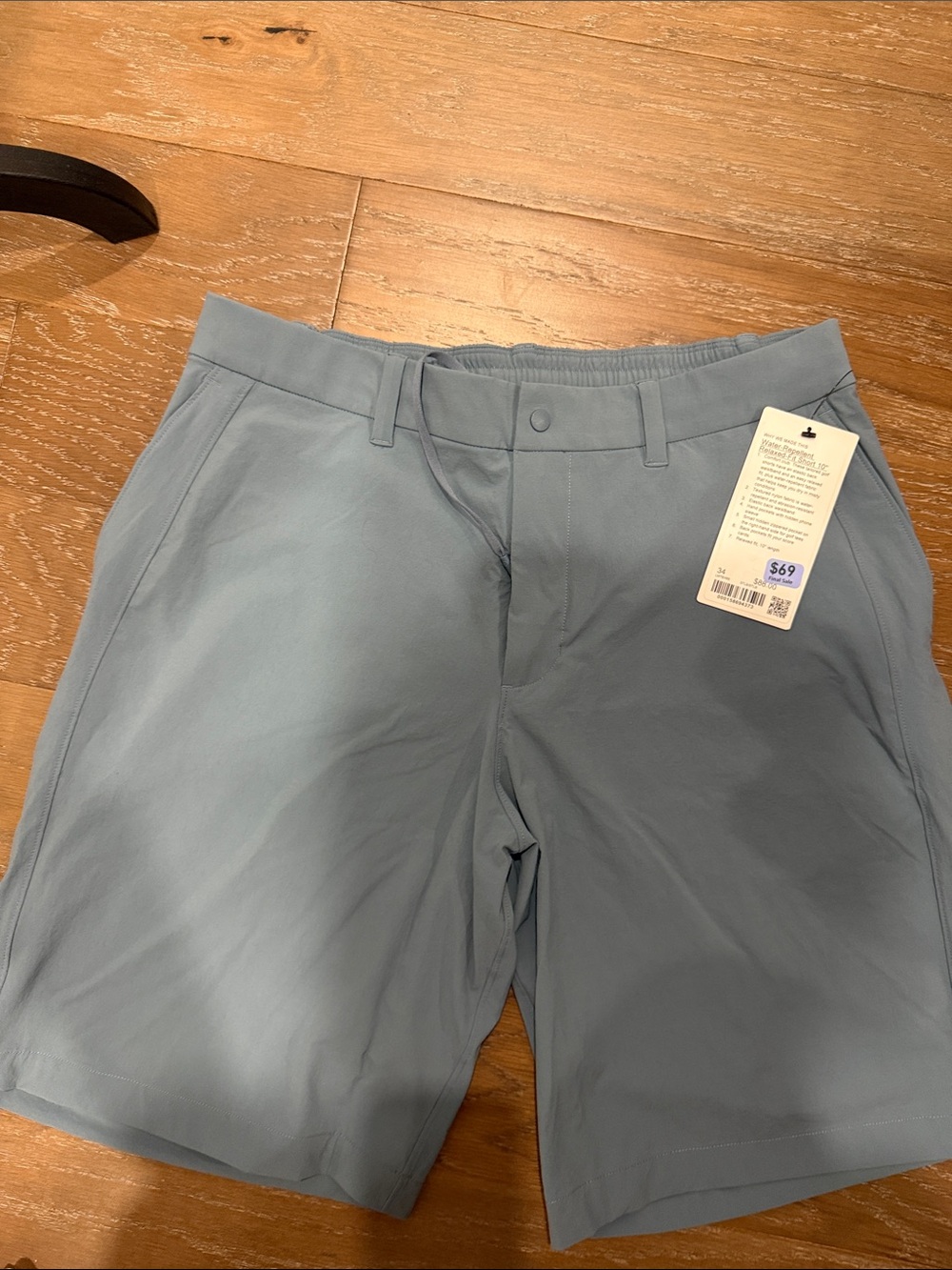 lululemon athletica Men's Dusty Blue Water Repellent Relax Fit 10” Shorts